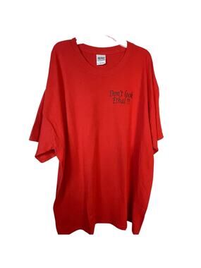 Women's Unisex T-shirt XL red Bowling "Split Happens" Don't look Ethal!!! New
